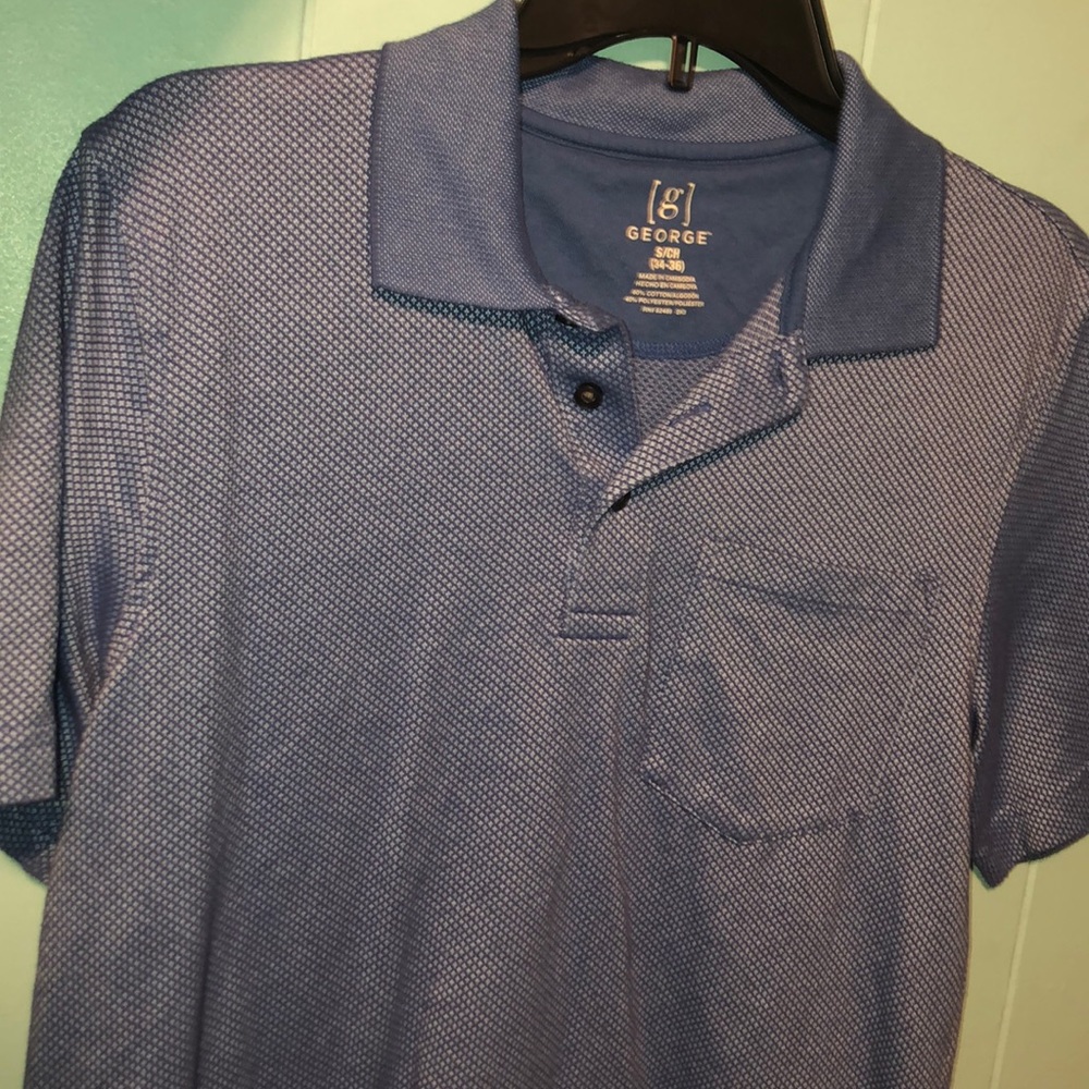 Blue polo shirt